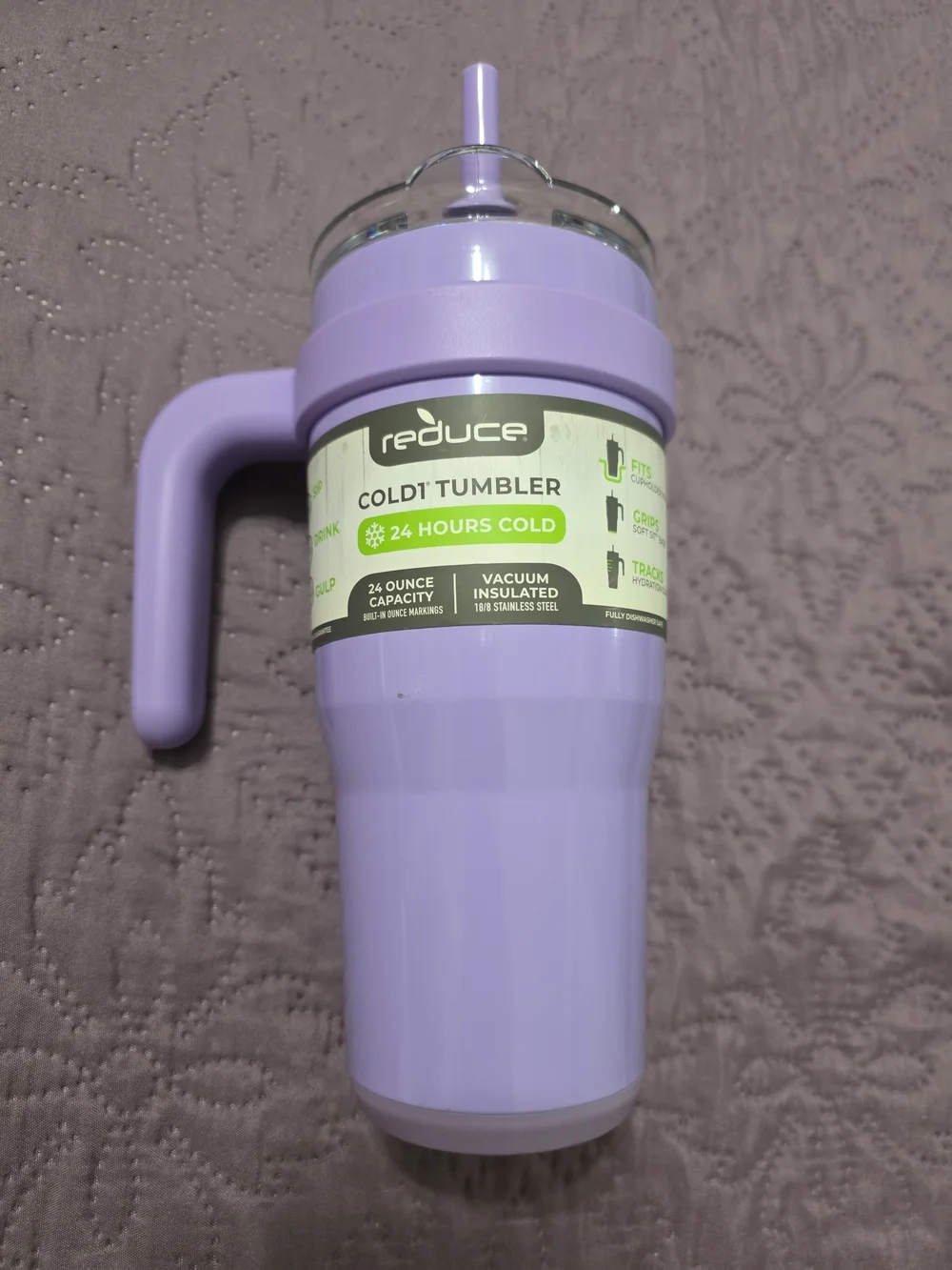 Reduce Lavender Cold1 Insulated Tumbler with Handle - Lavender